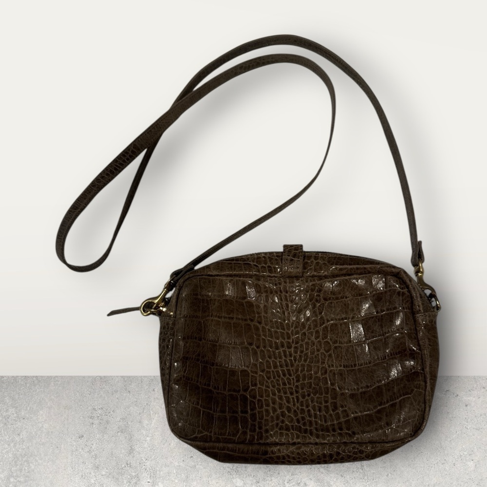 Clare V. Camera crocodile Leather Crossbody Bag - Picture 2 of 16
